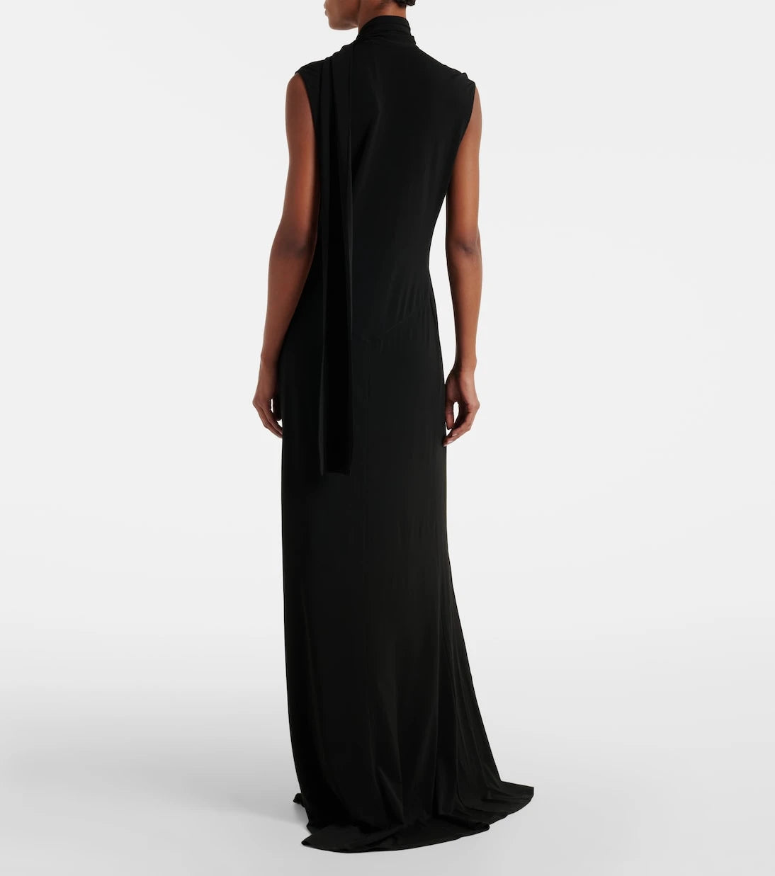 Plan C - Scarf-detail jersey maxi dress