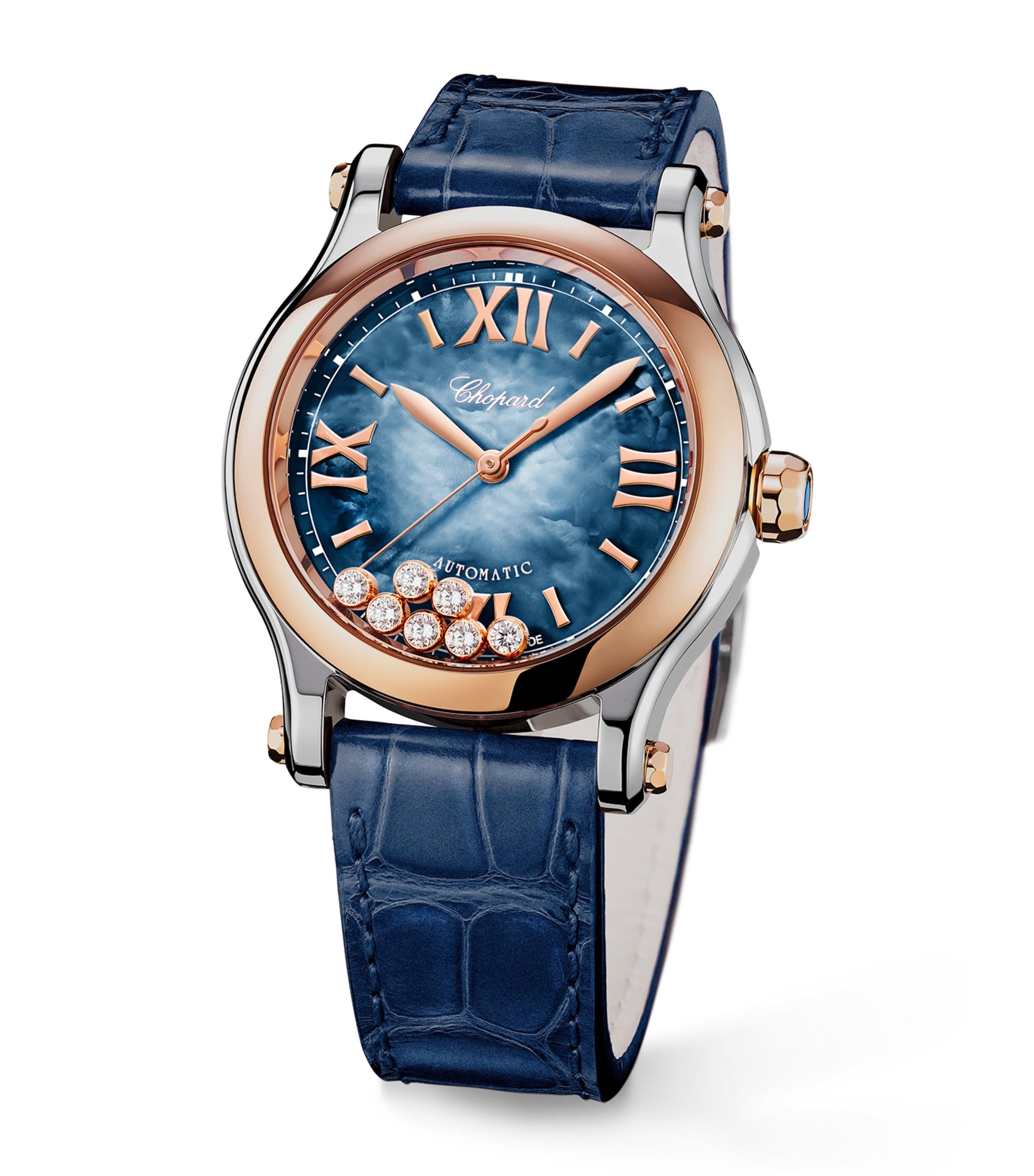 Chopard Rose Gold, Stainless Steel and Diamond Happy Sport Watch 36mm