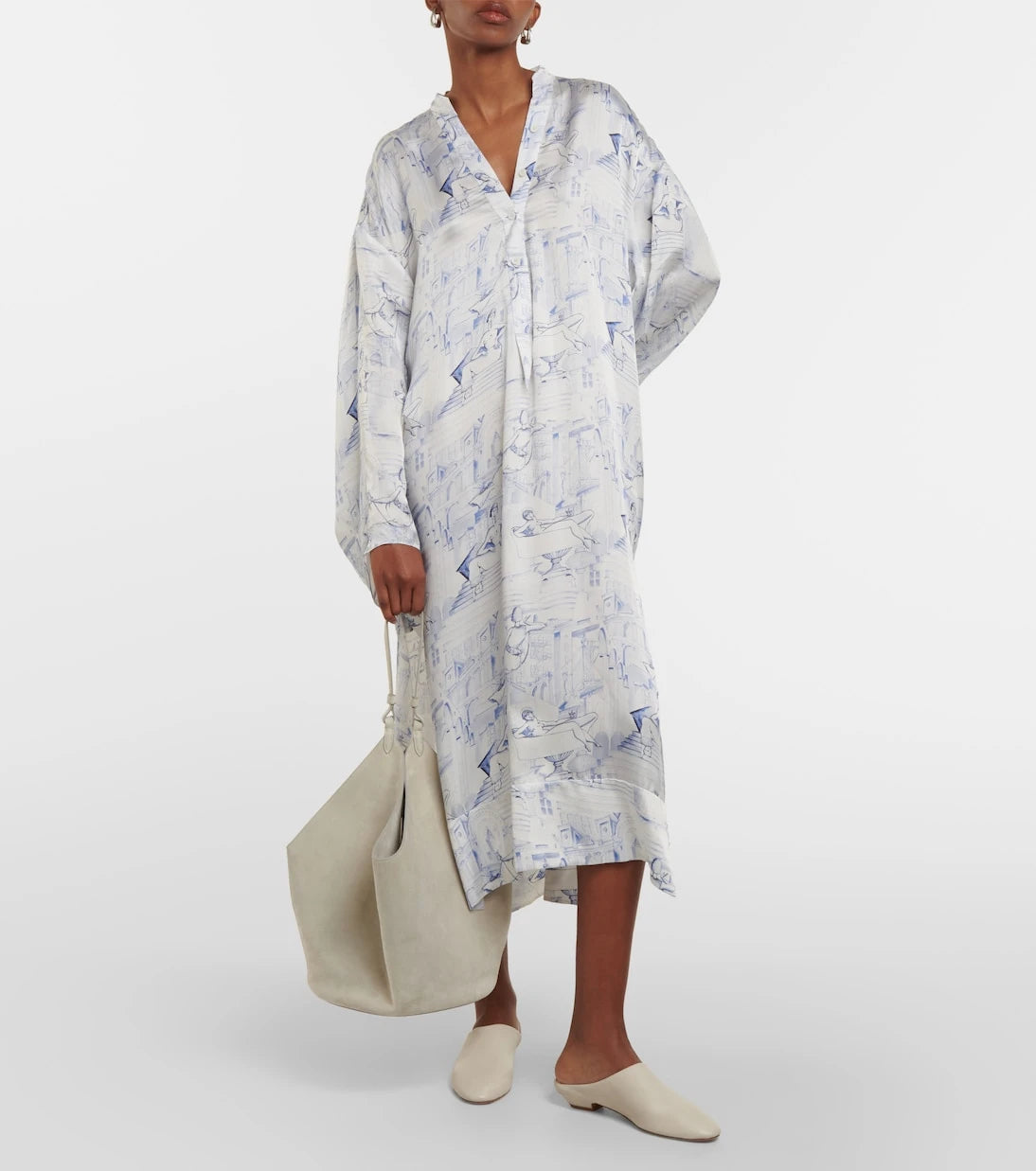 Khaite - Brom printed midi dress