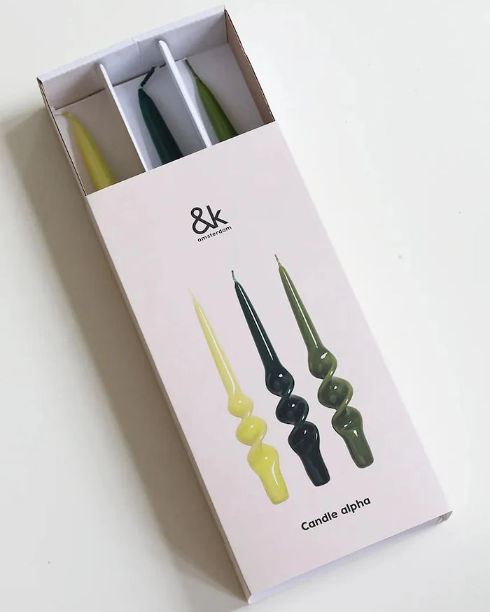 &k amsterdam alpha greens set mumlar (3'lü)