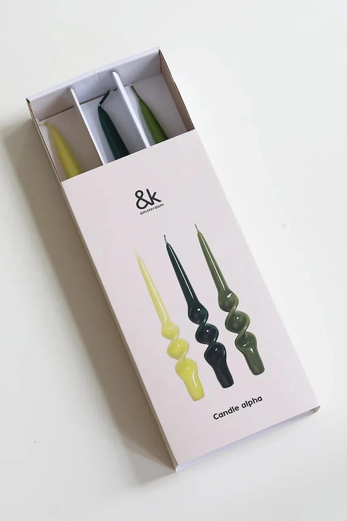 &k amsterdam alpha greens set mumlar (3'lü)