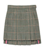 Thom Browne Kids Tweed Herringbone Pleated Skirt (2-12 Years)