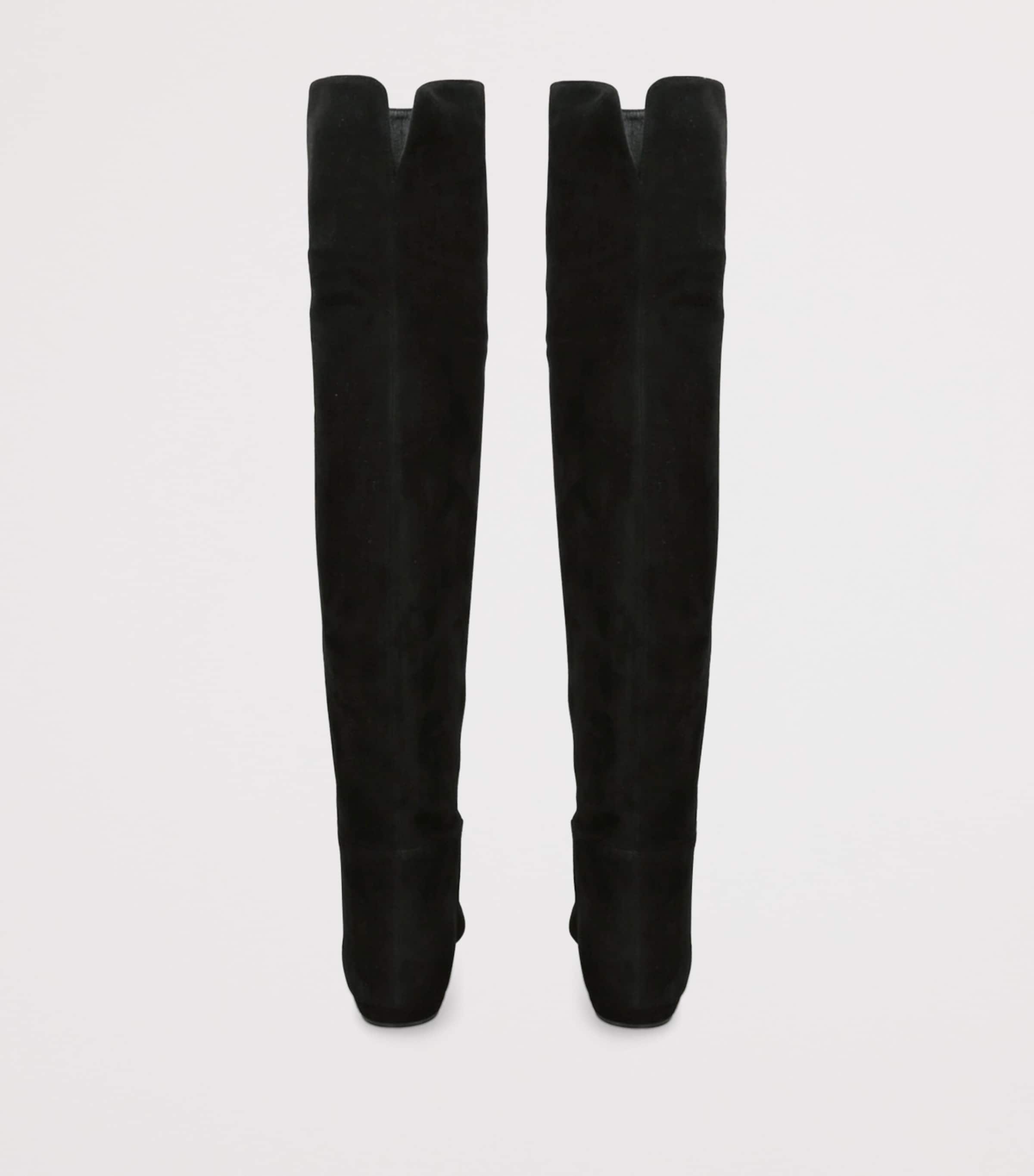Gianvito Rossi Black Suede Over-The-Knee Boots
