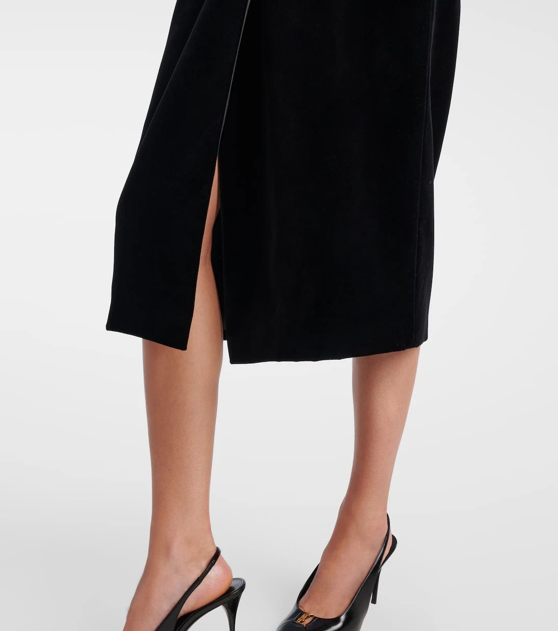 Saint Laurent - Cotton velvet pencil skirt