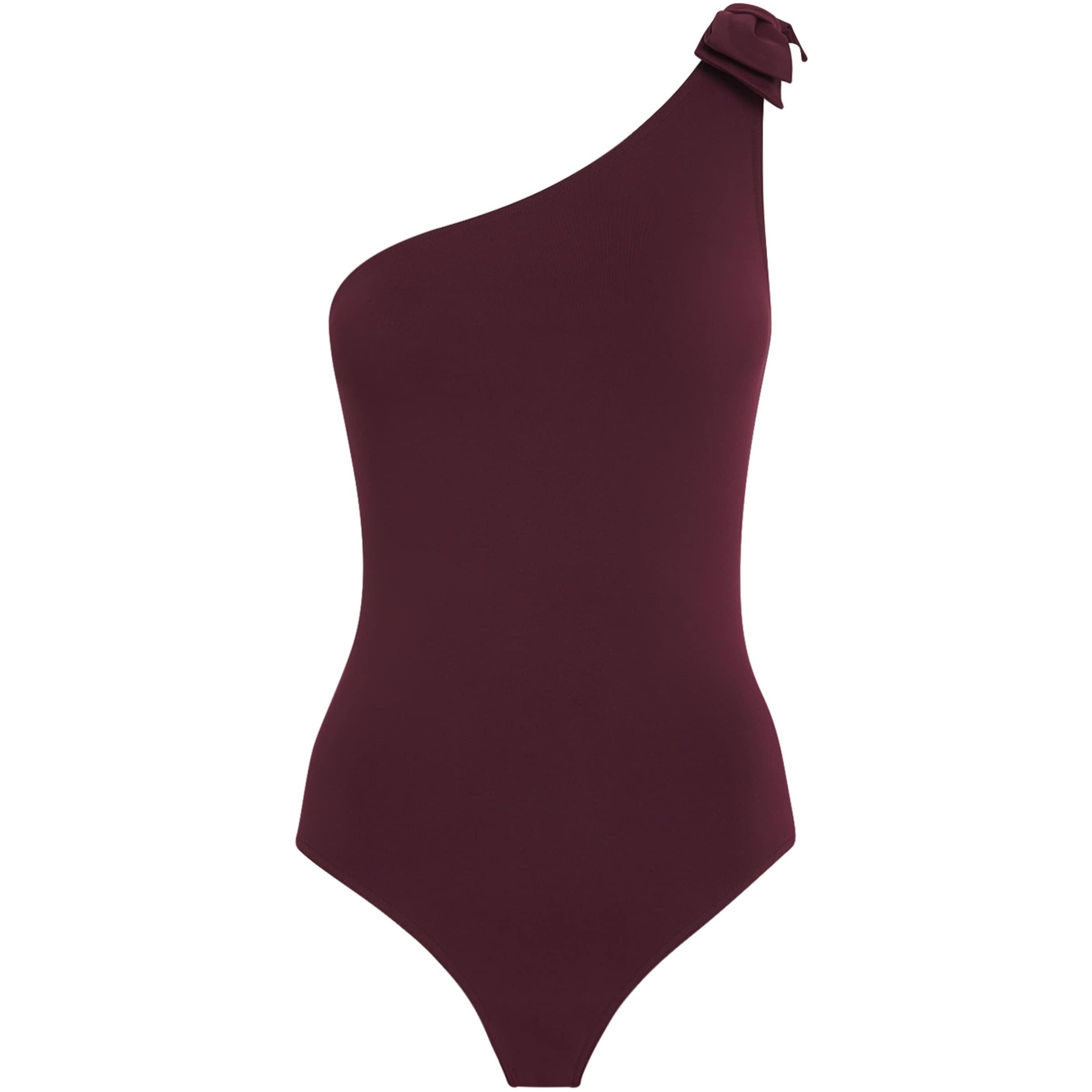 Eres Burgundy One-Shoulder Prodige Swimsuit