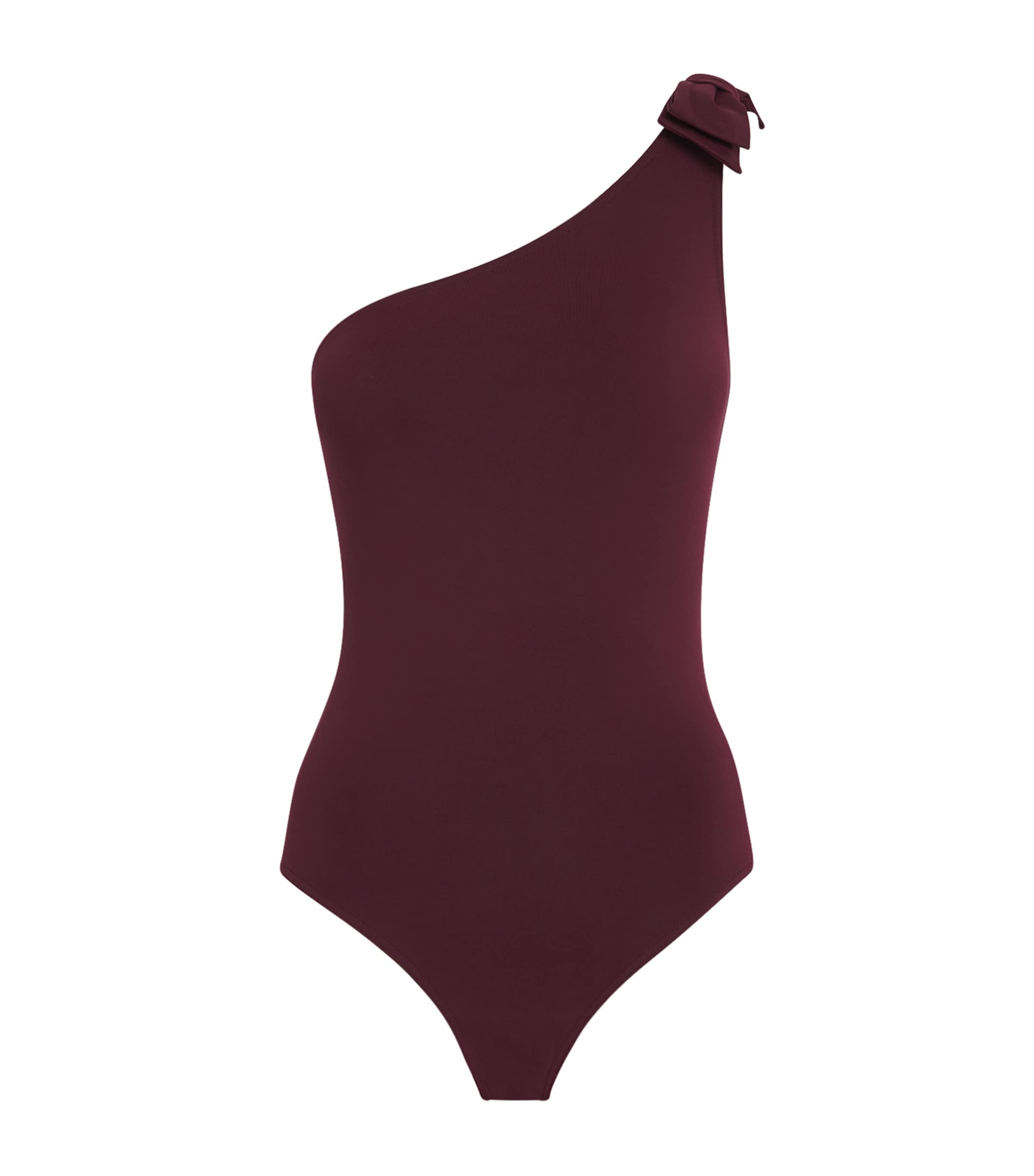 Eres Burgundy One-Shoulder Prodige Swimsuit