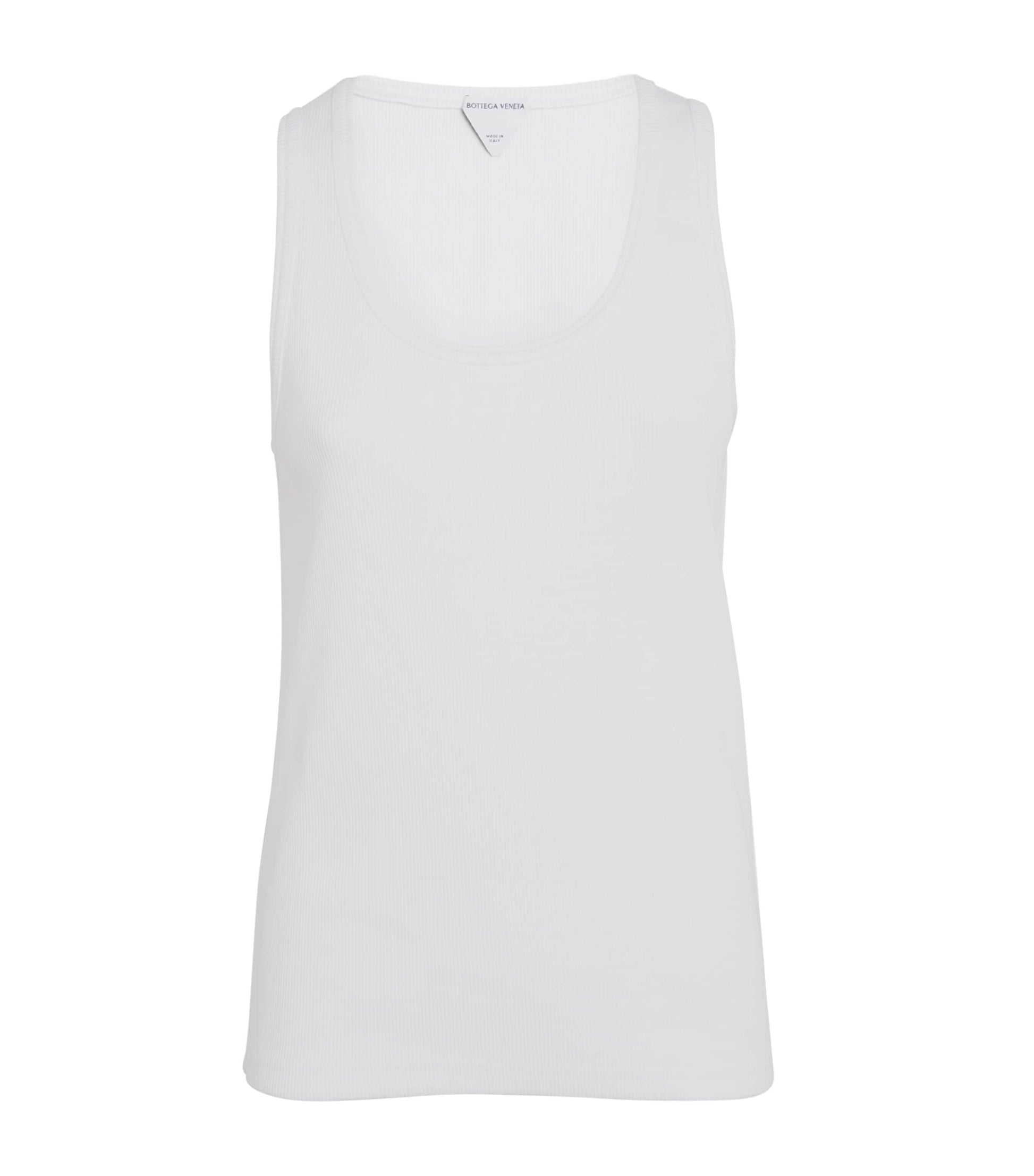 Bottega Veneta White Stretch-Cotton Tank Top