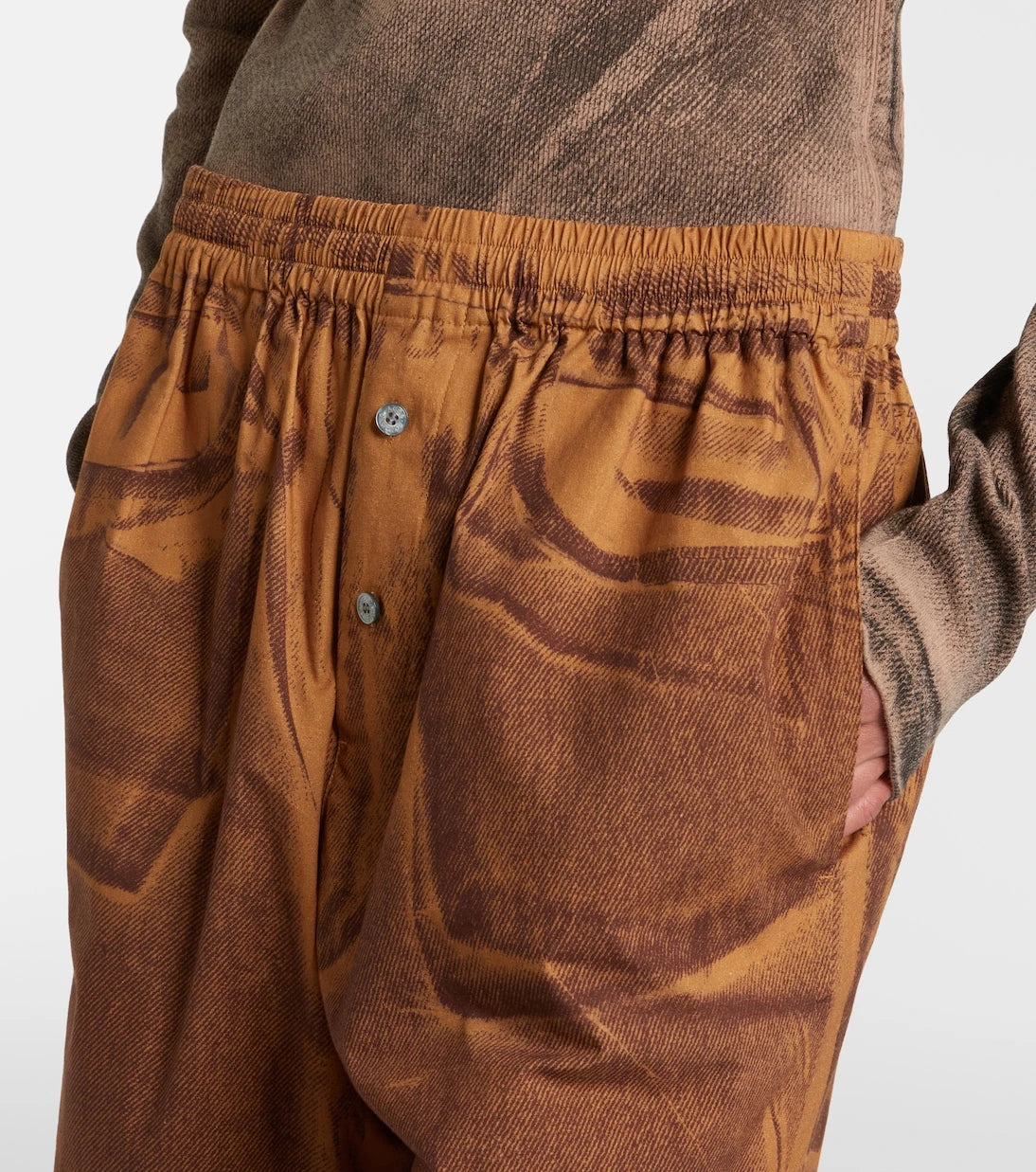 Acne Studios - Printed cotton Bermuda shorts
