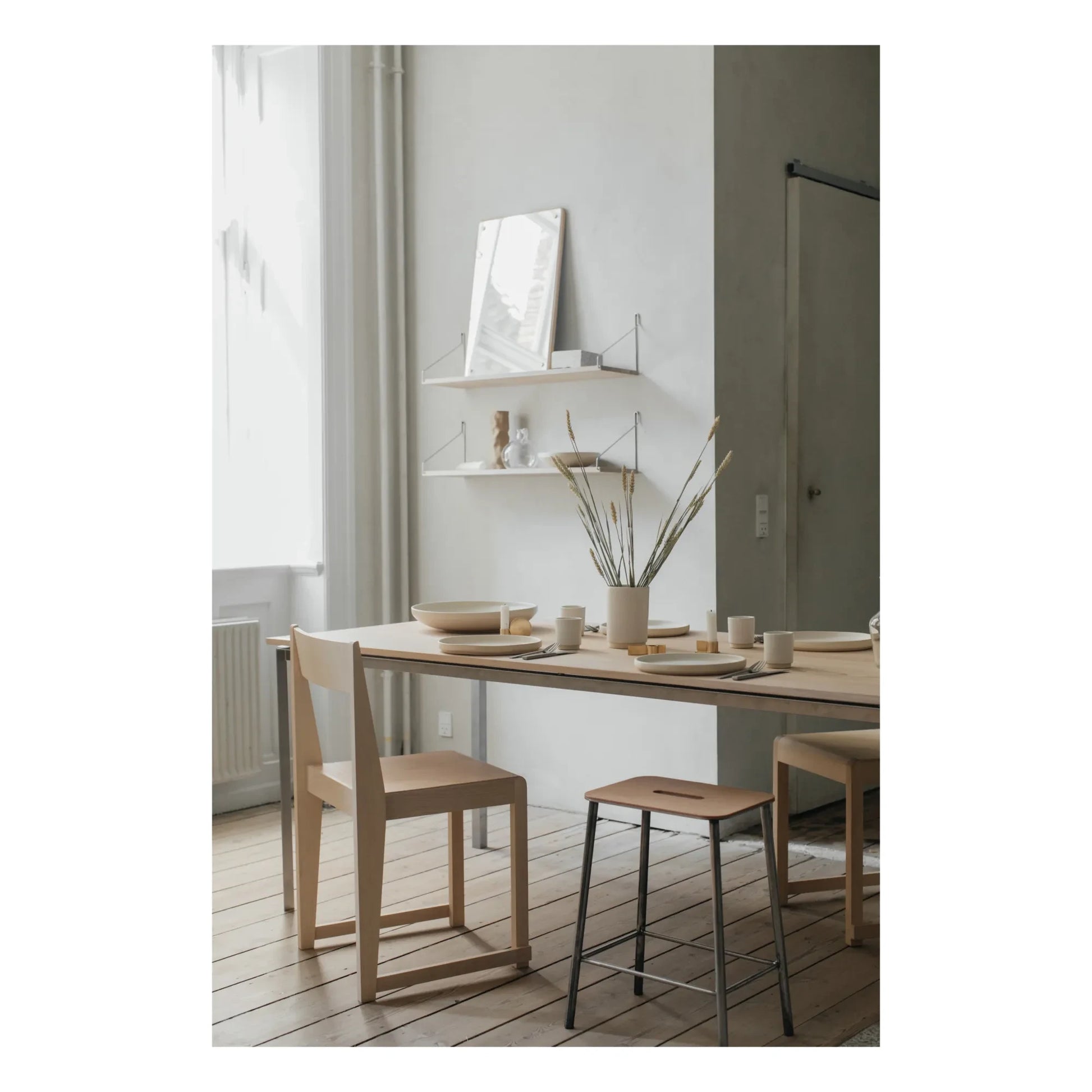 Frama - Adam Nyboder Stool, Wooden Seat | Green