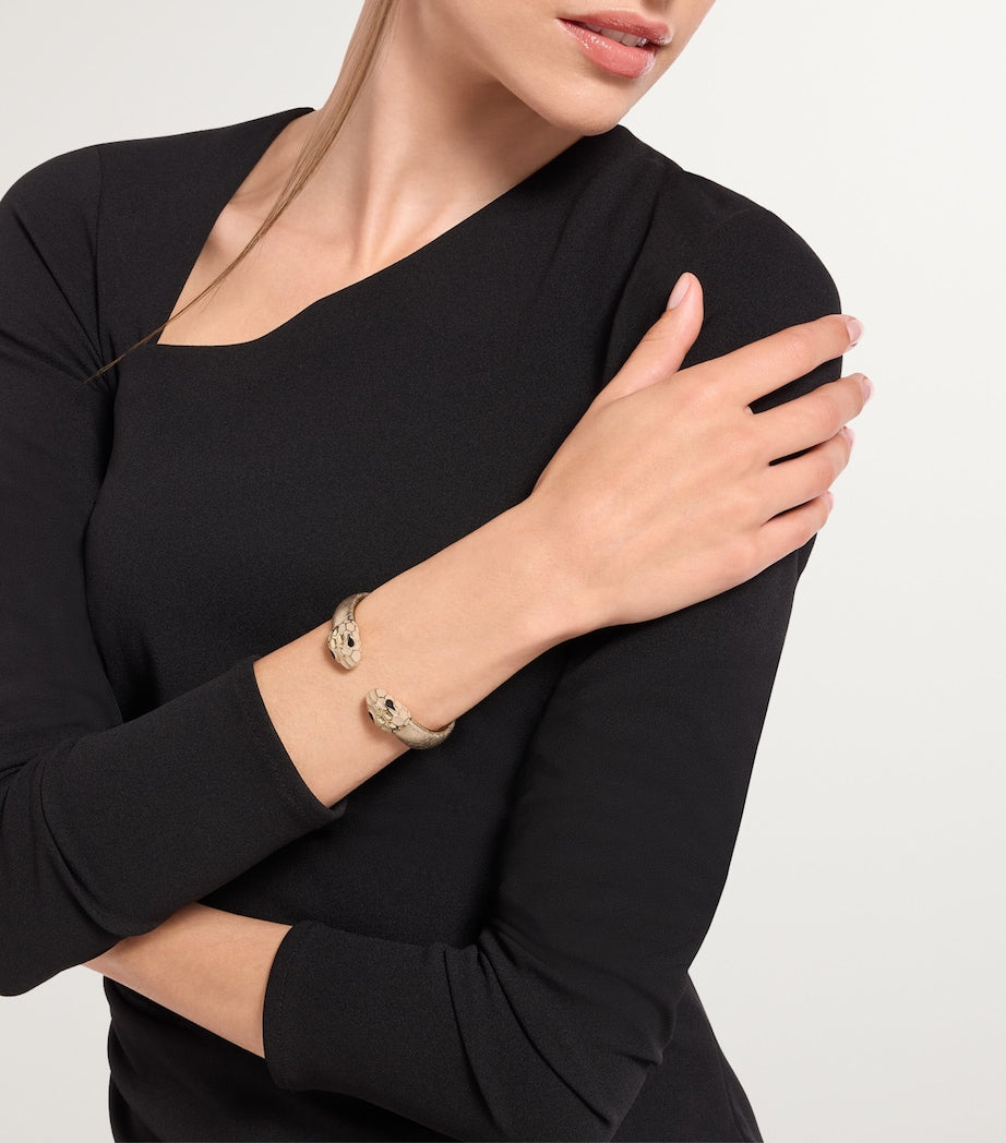 Bvlgari Leather Serpenti Forever Bangle