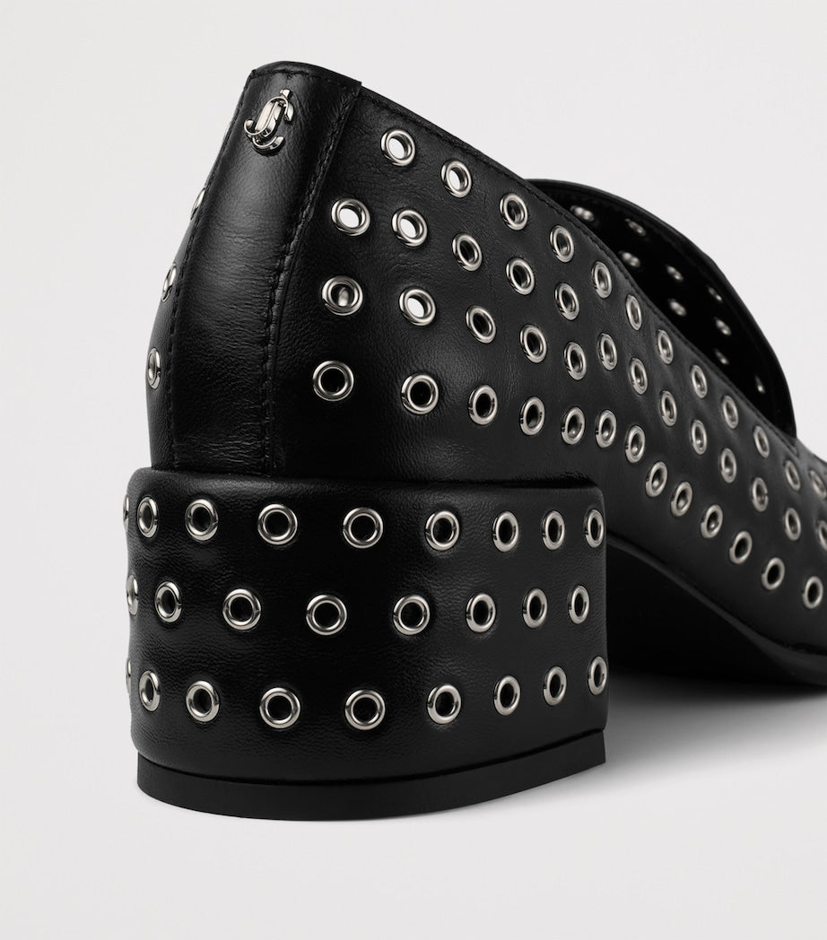 Jimmy Choo Multi Eliot 45 Nappa Heeled Loafers