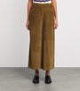 Green Corduroy Wide-Leg Trousers