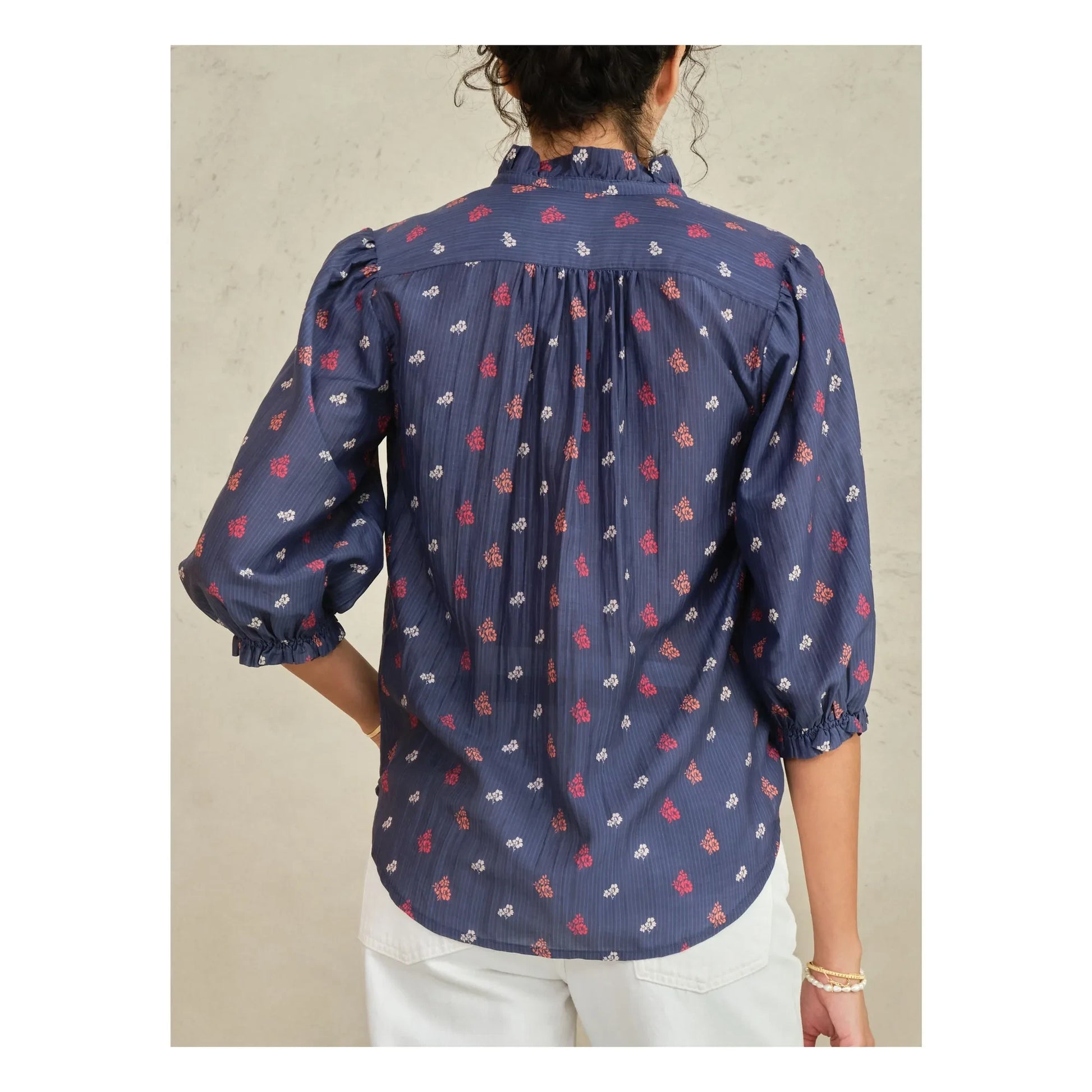 M.A.B.E. - Auden Cotton blouse | Navy blue