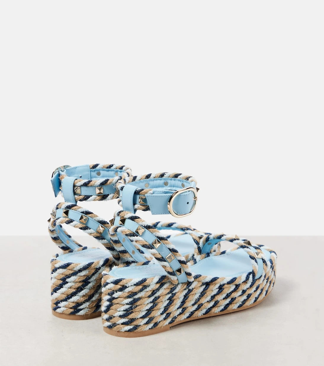 Valentino Garavani - Rockstud Torchon espadrille sandals