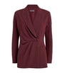 Max Mara Red Draped Blazer