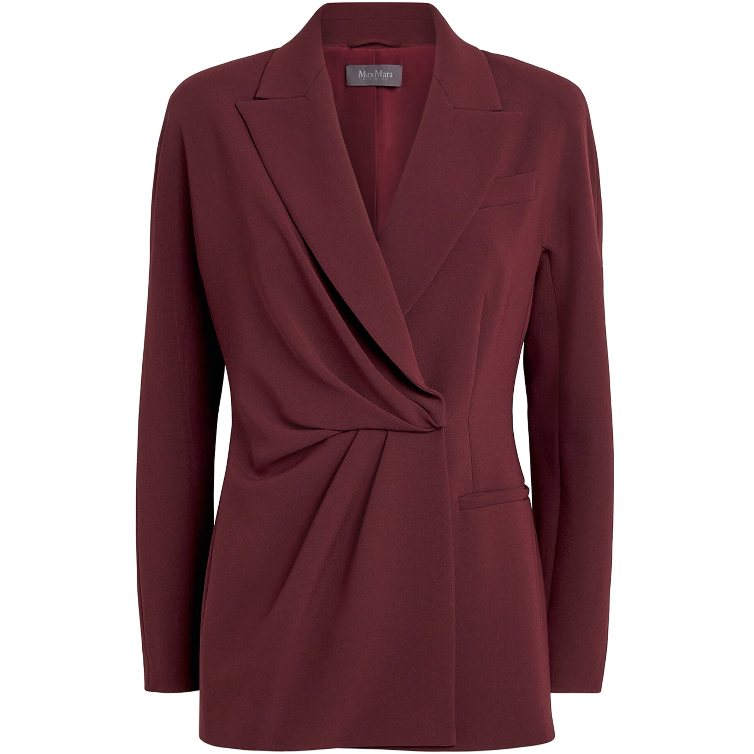 Max Mara Red Draped Blazer