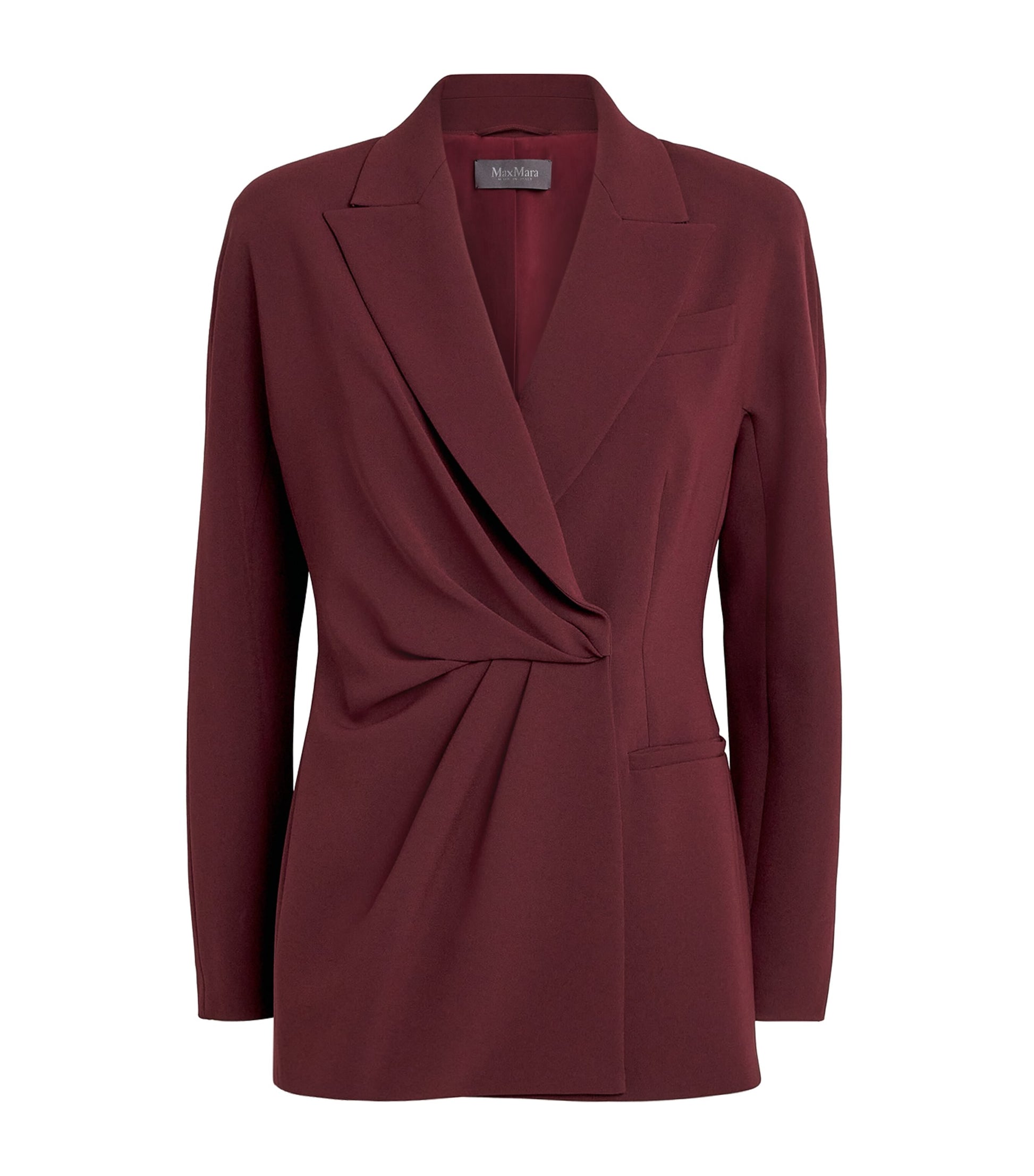 Max Mara Red Draped Blazer