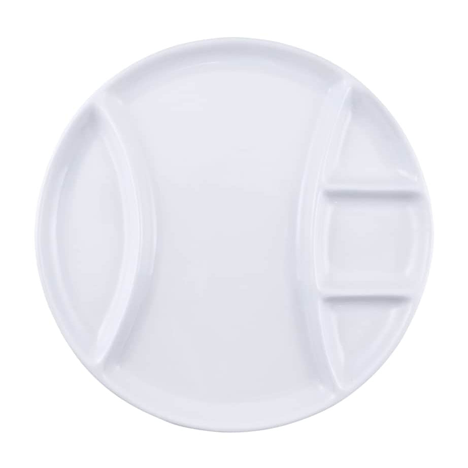 SWISSMAR Set of 4 Ceramic Round Fondue Plates (26cm)