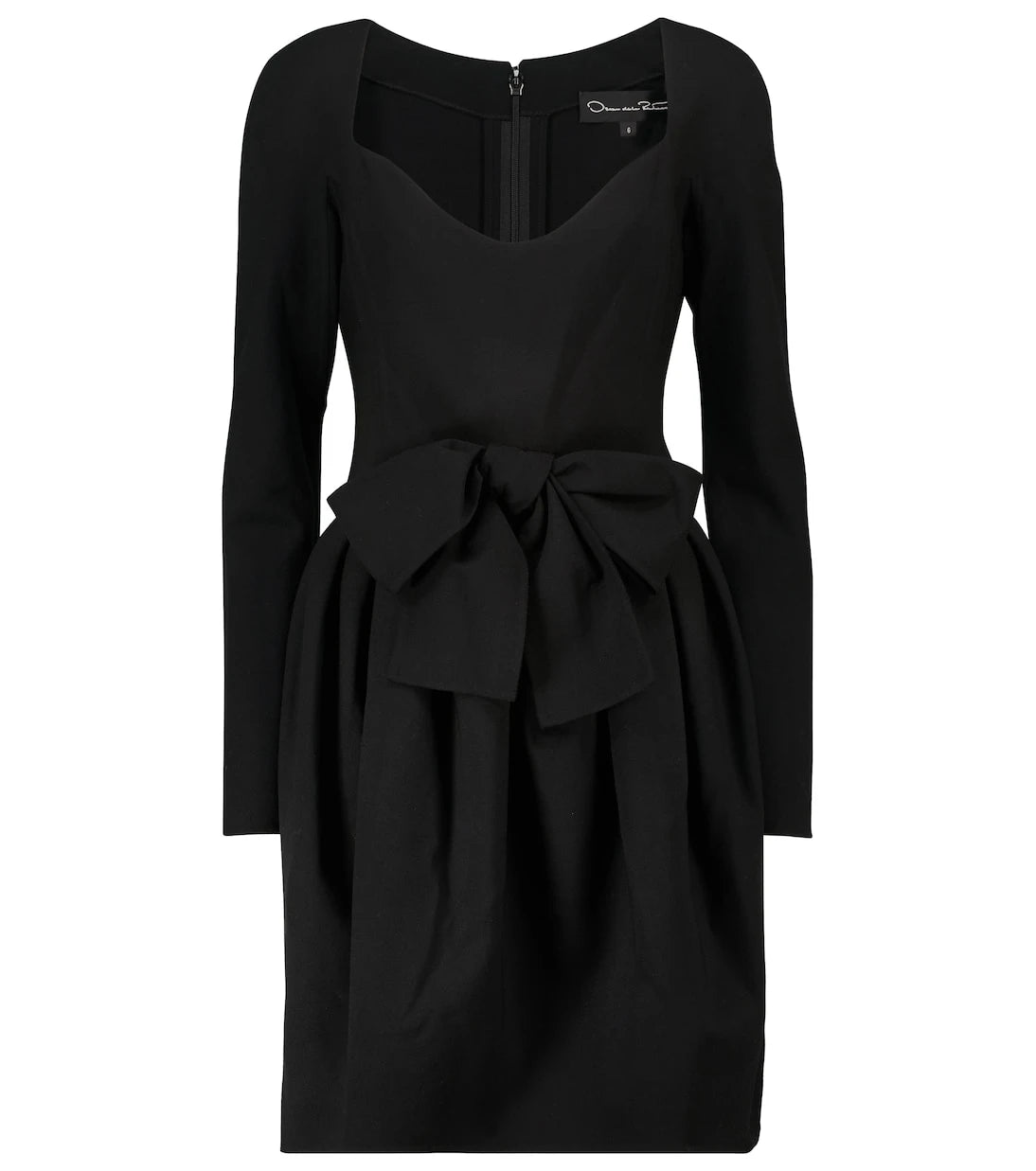 Oscar de la Renta - Bow-trimmed crêpe minidress