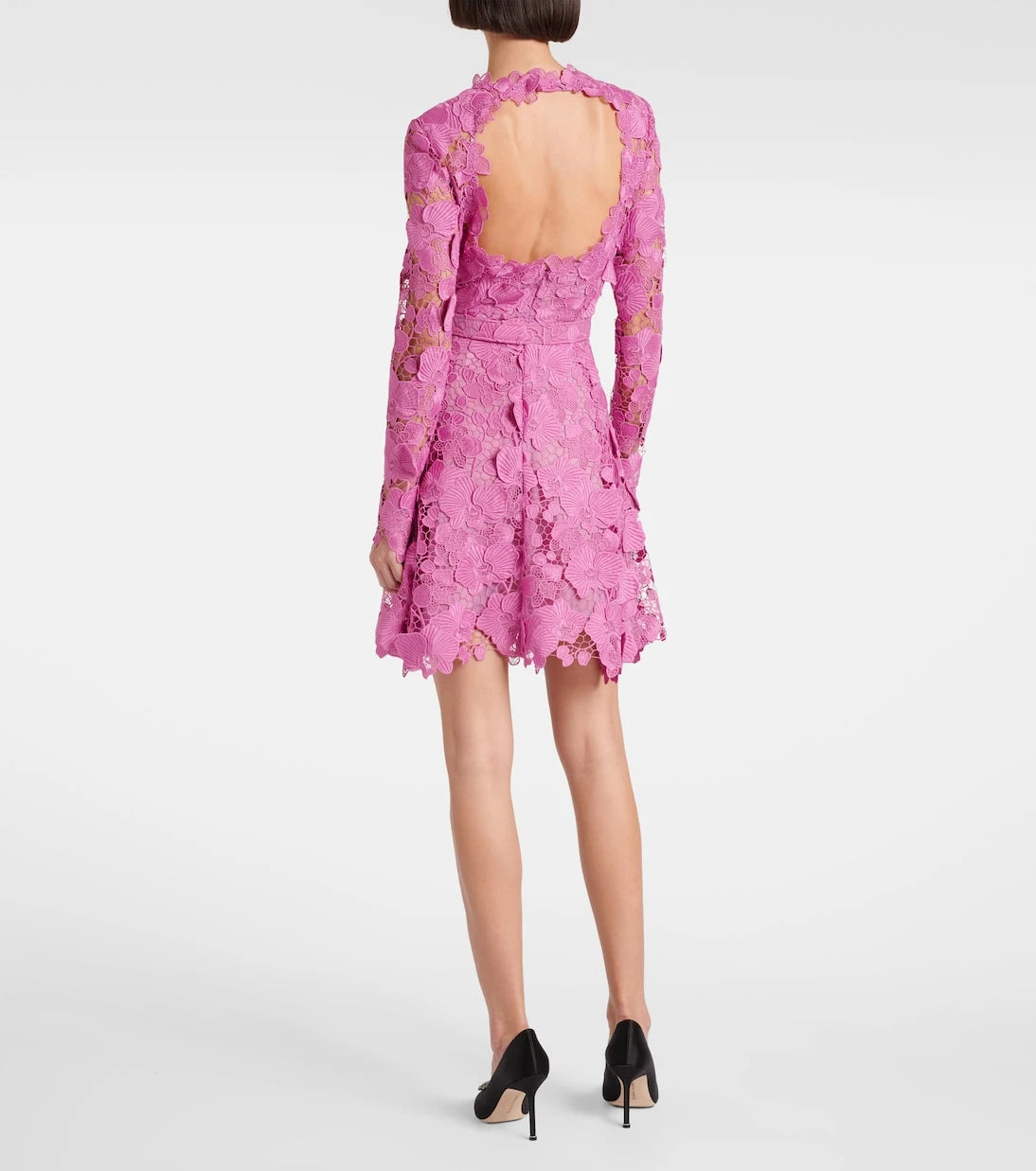 Oscar de la Renta - Floral lace minidress