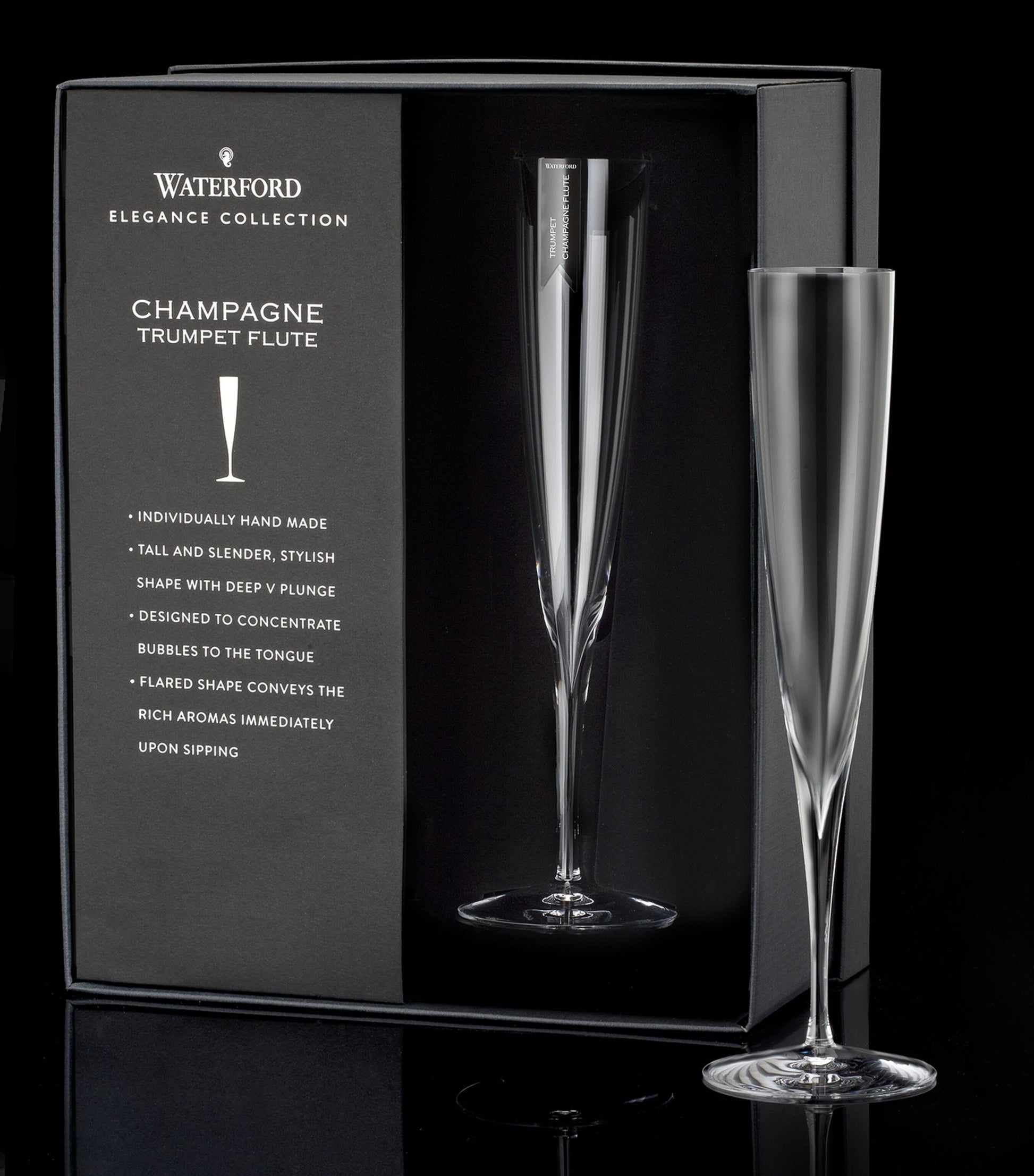 Elegance Champagne Trumpet FlutesSet of 2
