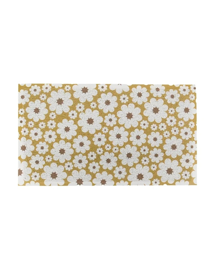 Artsy Doormats Gren Krem Çiçekler 70 x 40 cm