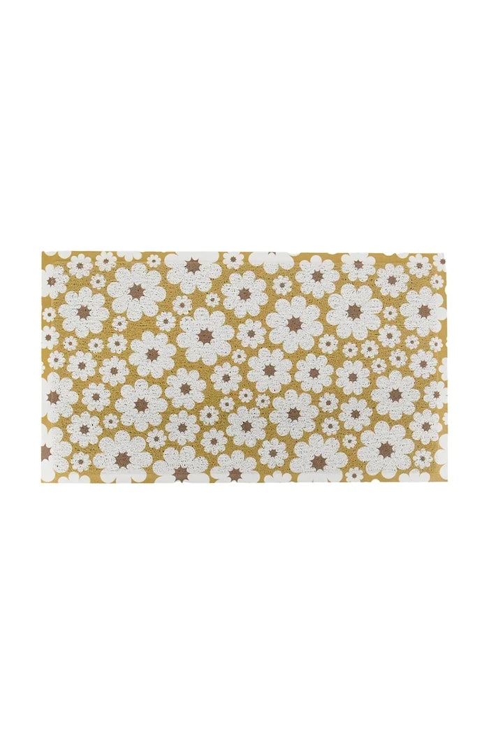 Изтривалка Artsy Doormats Gren Cream Flowers 70 x 40 cm