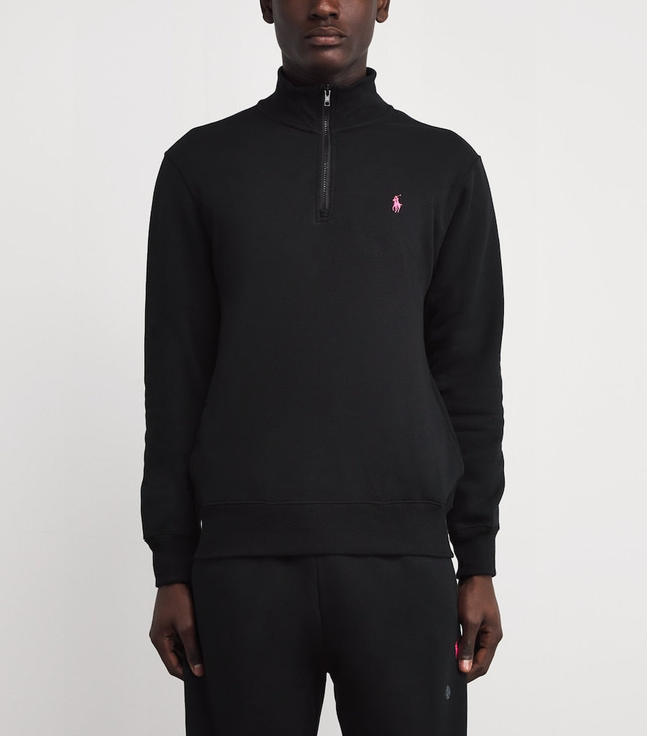 Cotton Quarter-Zip Sweatshirt