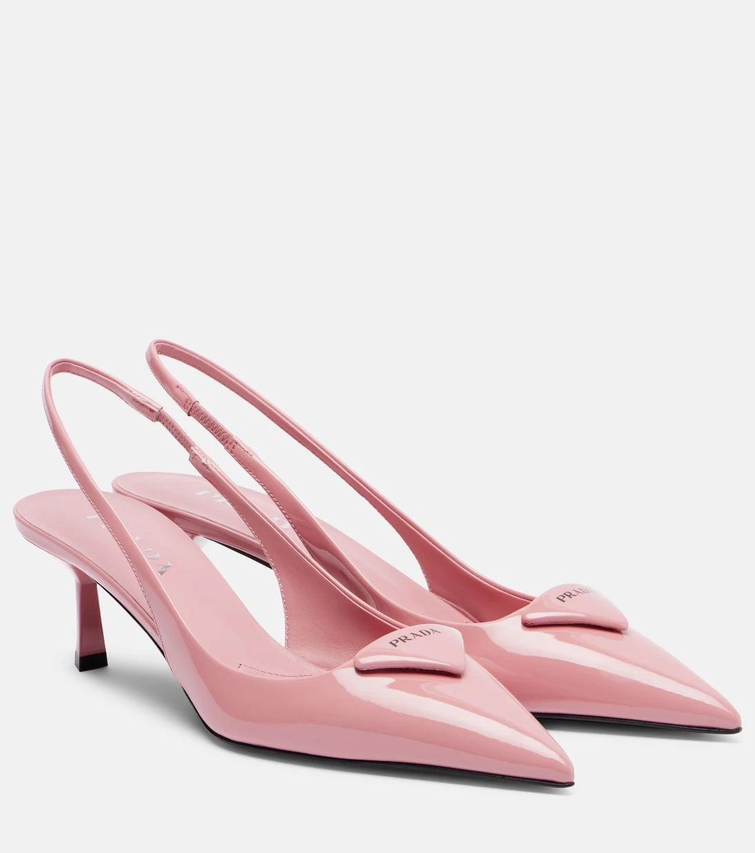 Prada - Patent leather slingback pumps