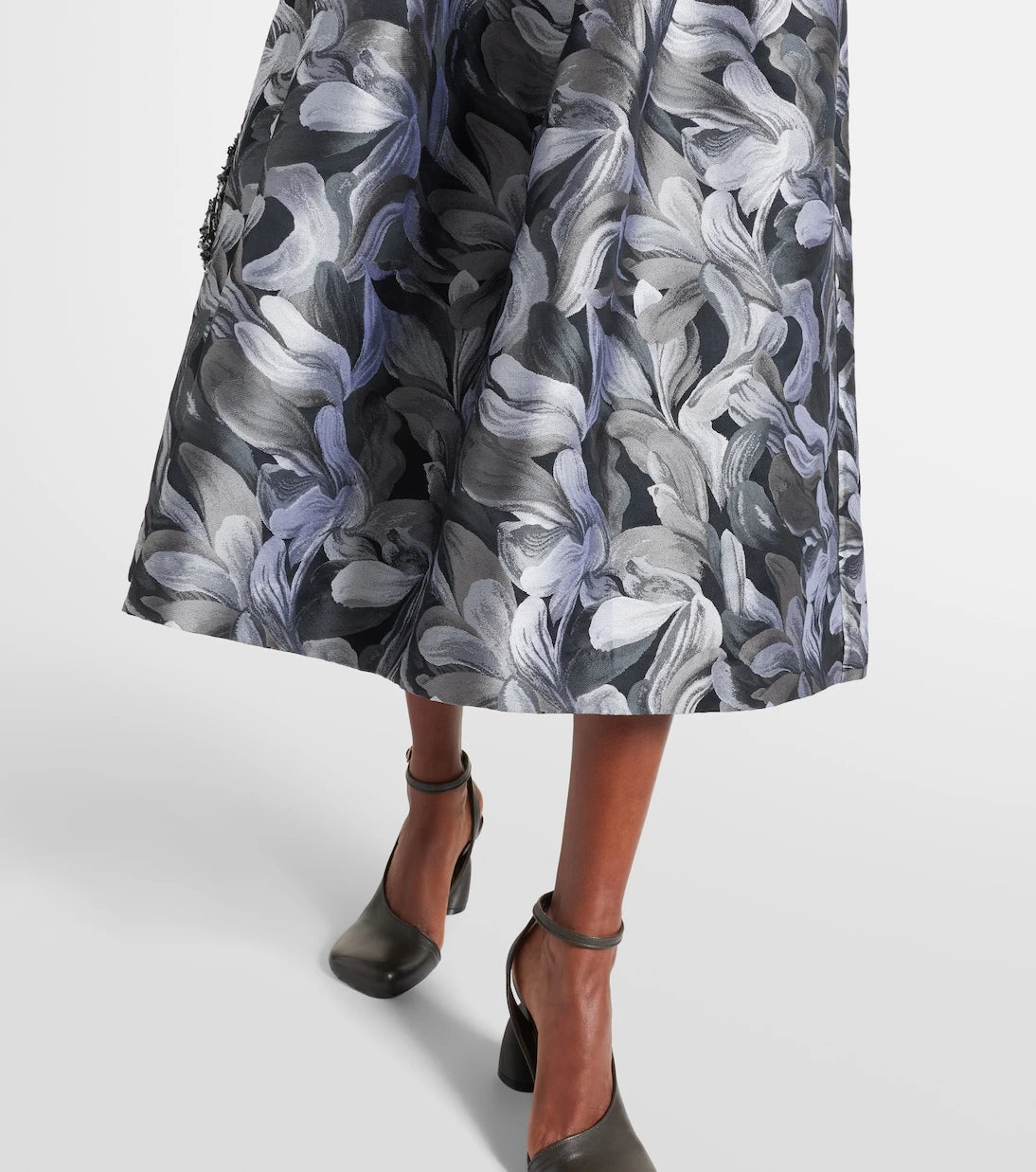 Dries Van Noten - تنورة جاكار متوسطة الطول