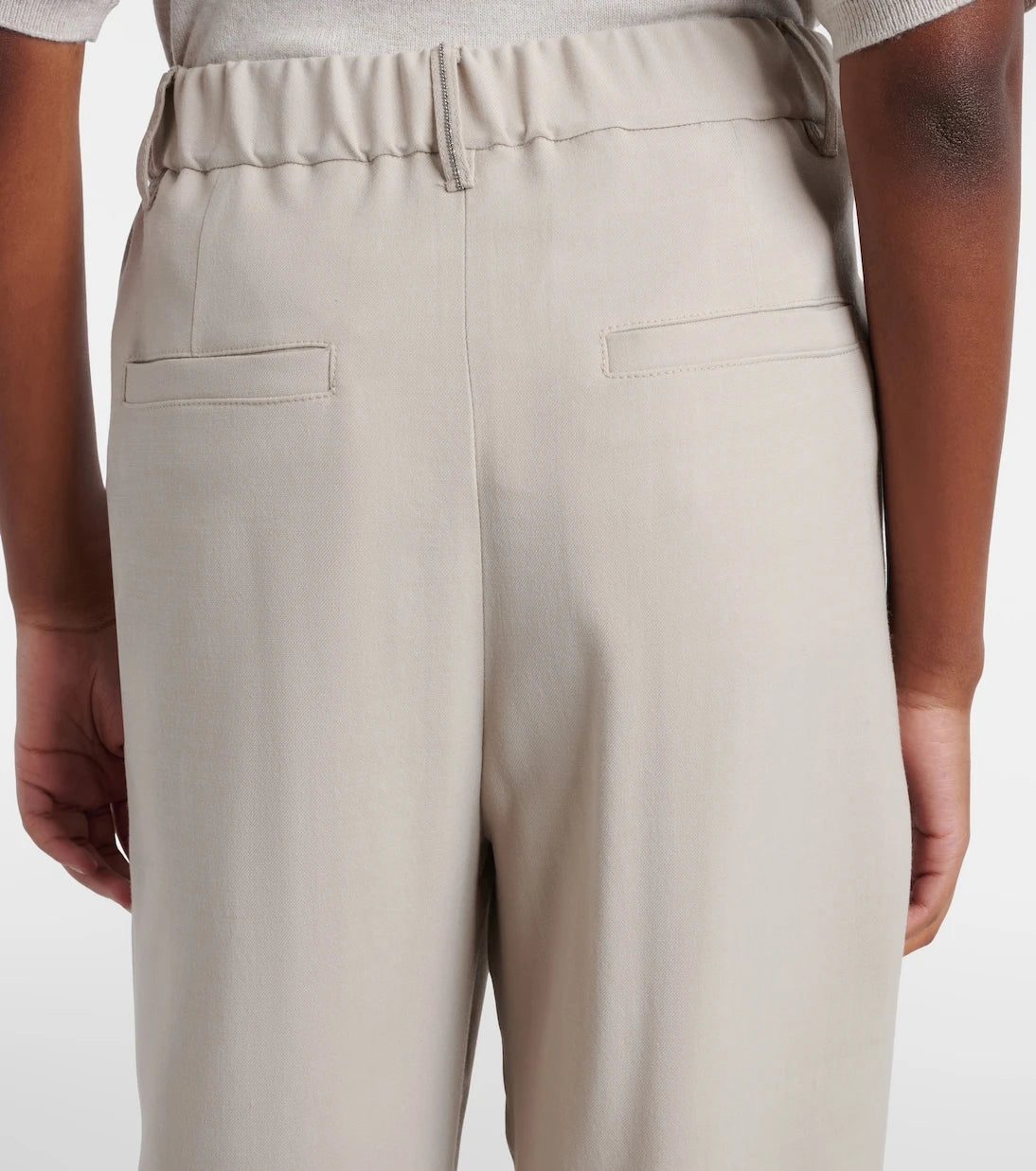 Brunello Cucinelli - Monili wool-blend wide-leg pants
