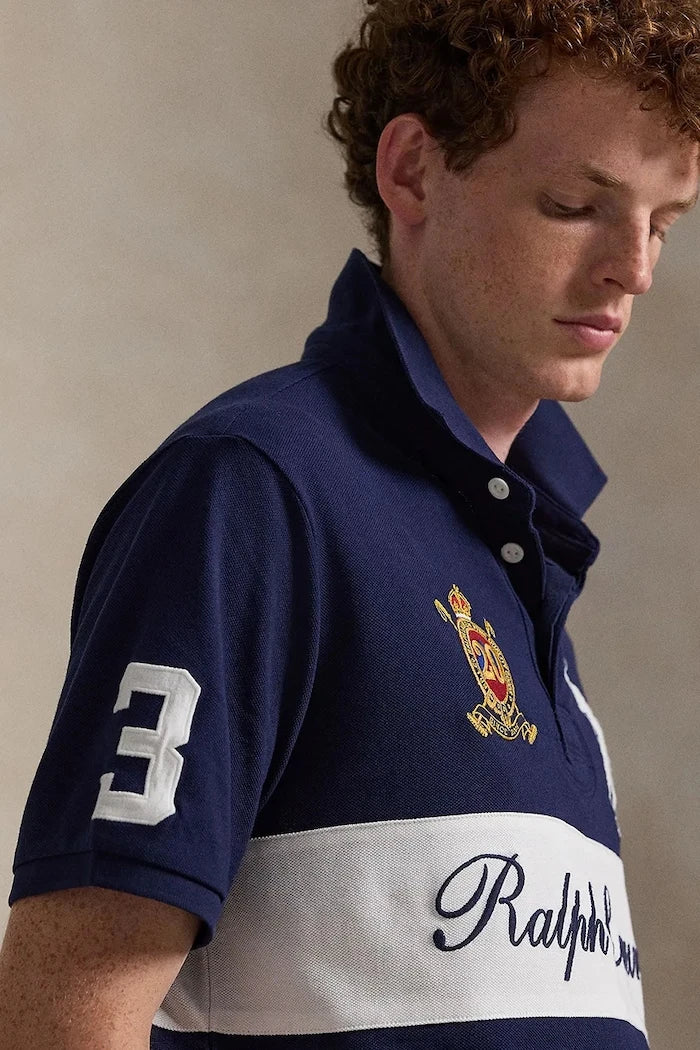 Памучна тениска с яка Polo Ralph Lauren