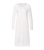 Hanro Ivory Cotton Long-Sleeve Kalea Nightdress