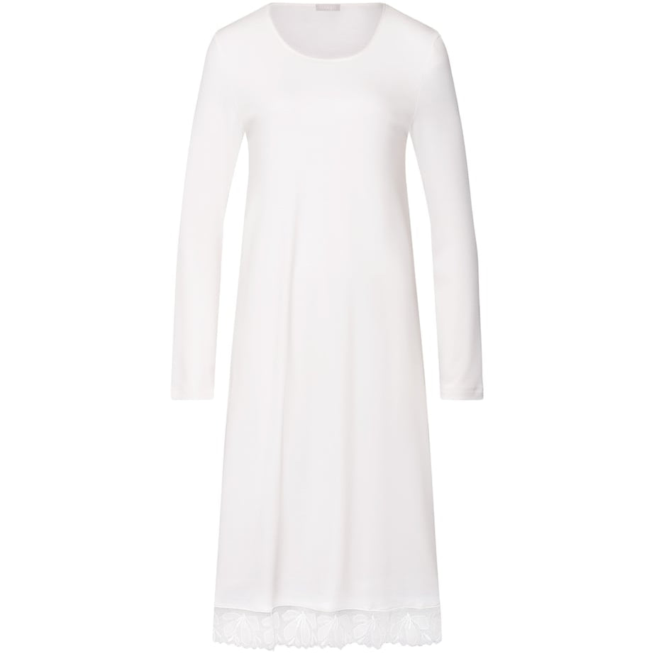 Hanro Ivory Cotton Long-Sleeve Kalea Nightdress
