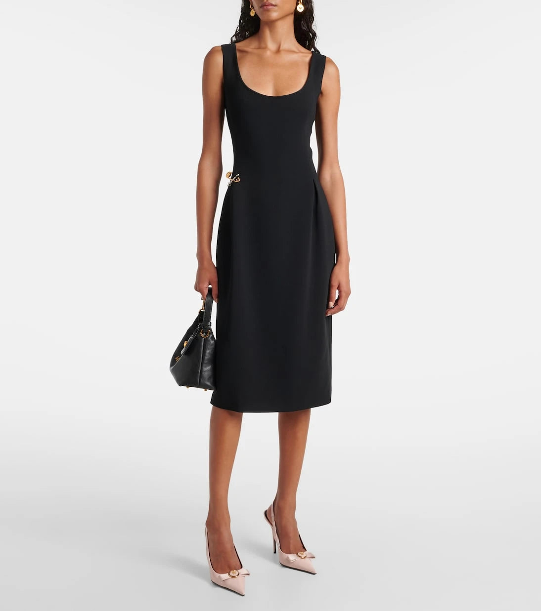 Versace - Safety Pin cady midi dress