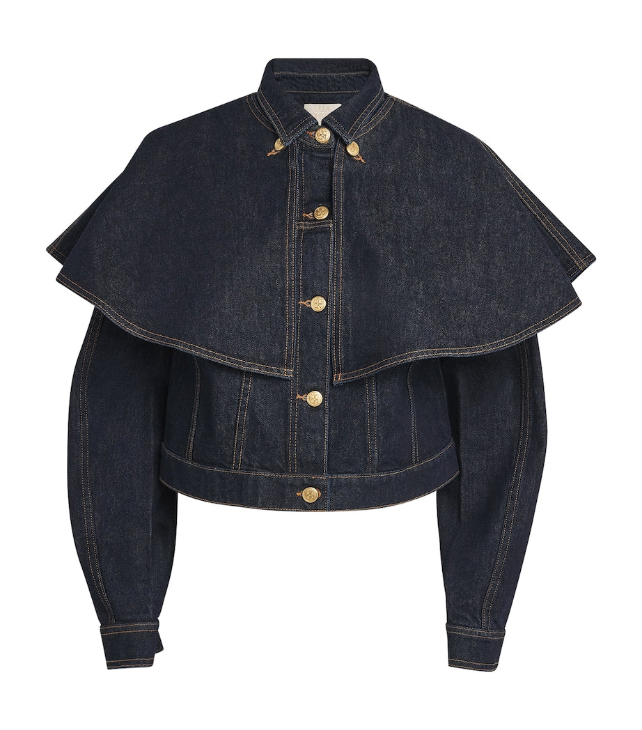 The Agata Denim Cape Jacket TIGRIS