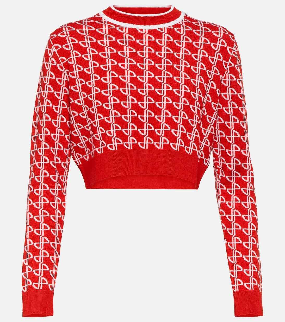 Patou - Logo jacquard wool sweater