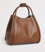 Max Mara Brown Small Leather Marine Top-Handle Bag