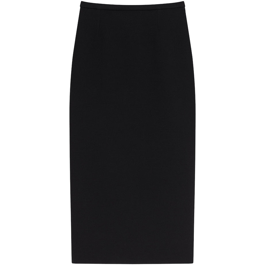 Givenchy Black Wool-Blend Midi Pencil Skirt
