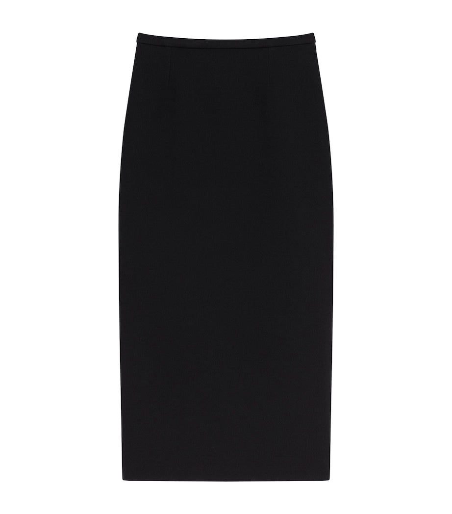 Givenchy Black Wool-Blend Midi Pencil Skirt