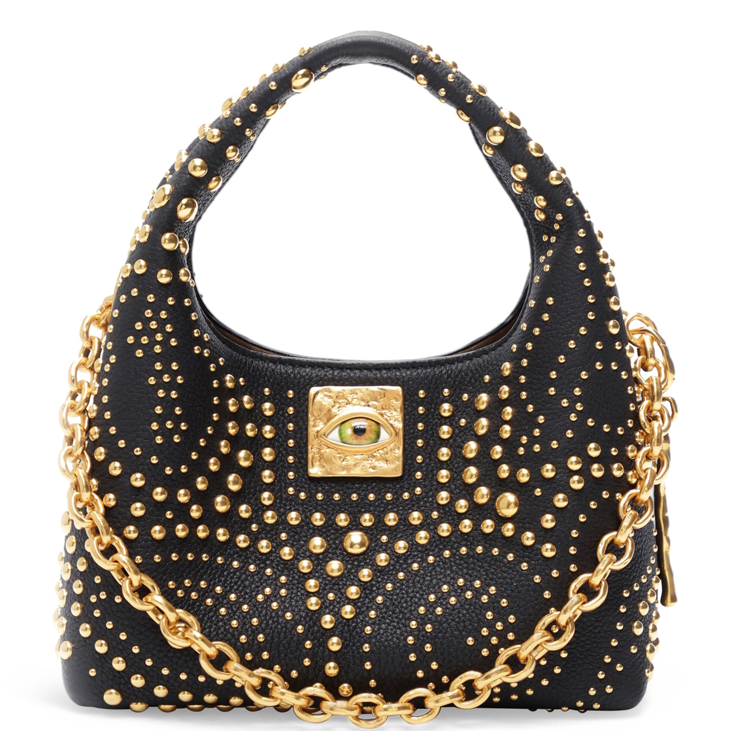 Mini Calfskin Studded Soufflé Shoulder Bag
