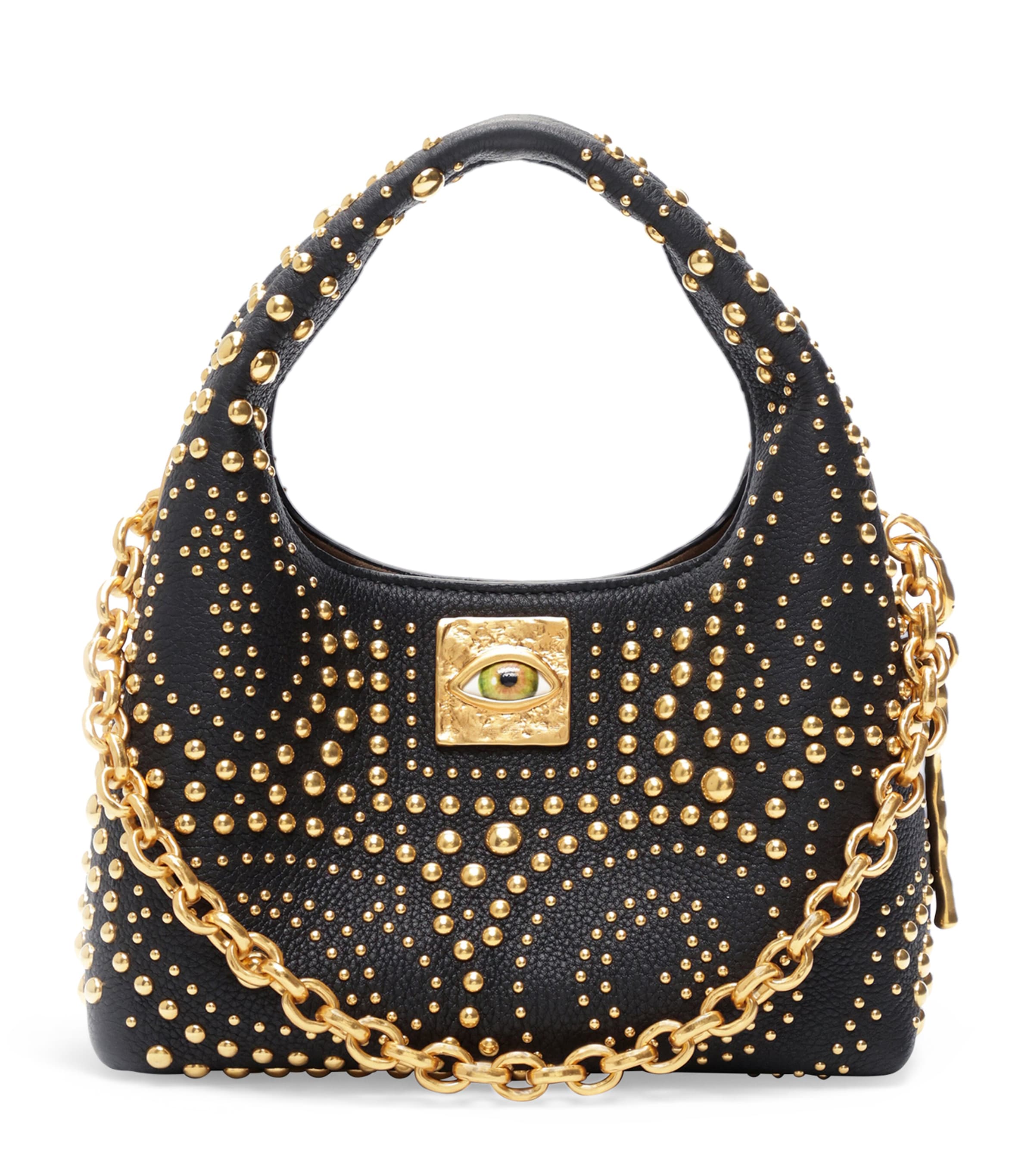 Mini Calfskin Studded Soufflé Shoulder Bag