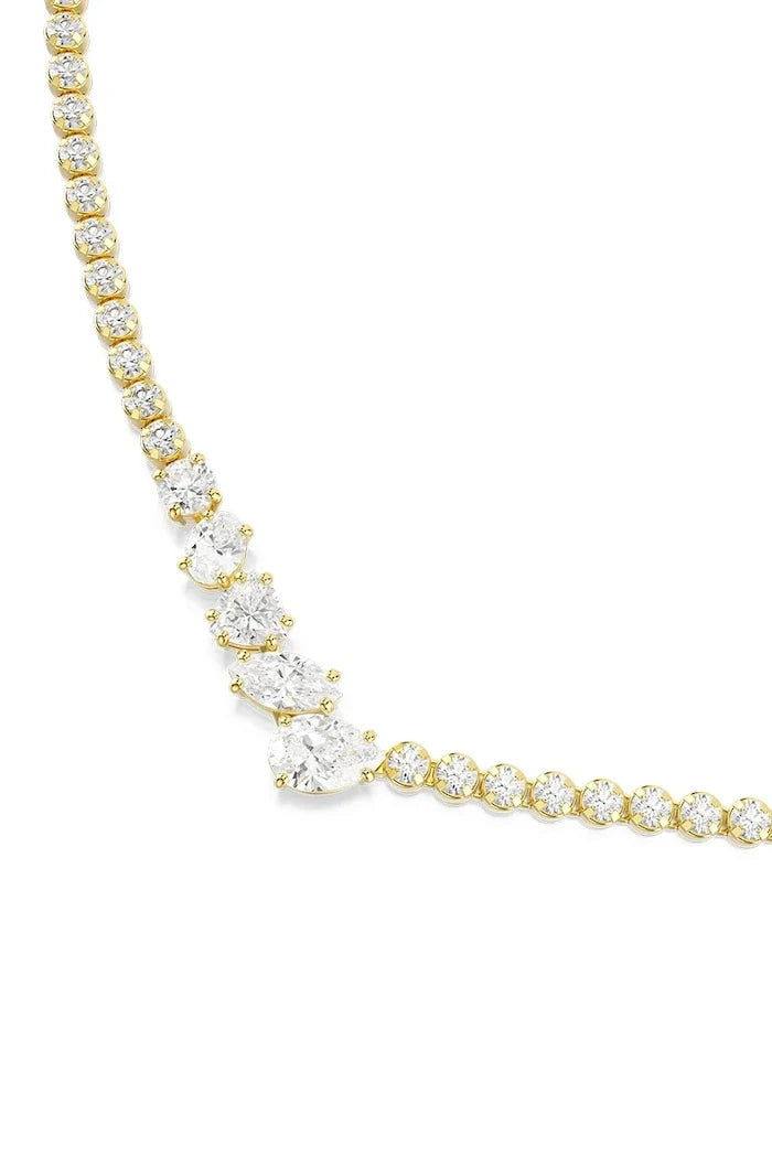 Swarovski metal ve zirkon taşlı kadın kolyesi MESMERA