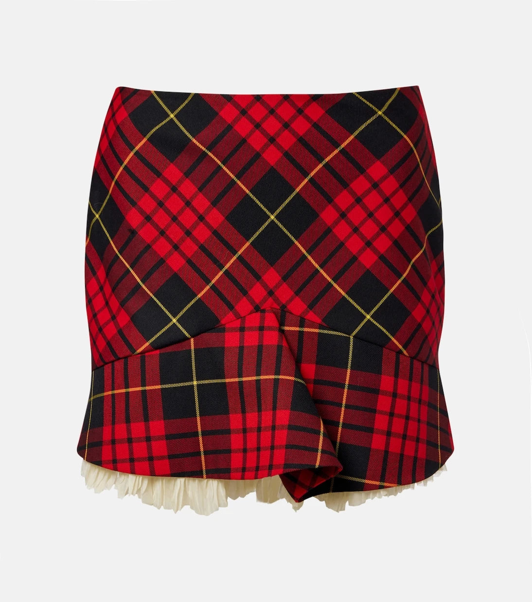 McQueen - MacQueen Tartan ruffled miniskirt