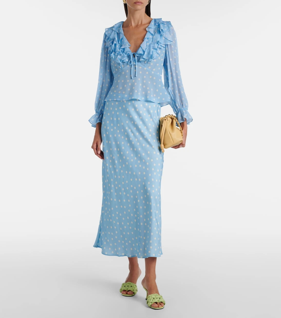 Rixo - Lasca polka-dot silk top
