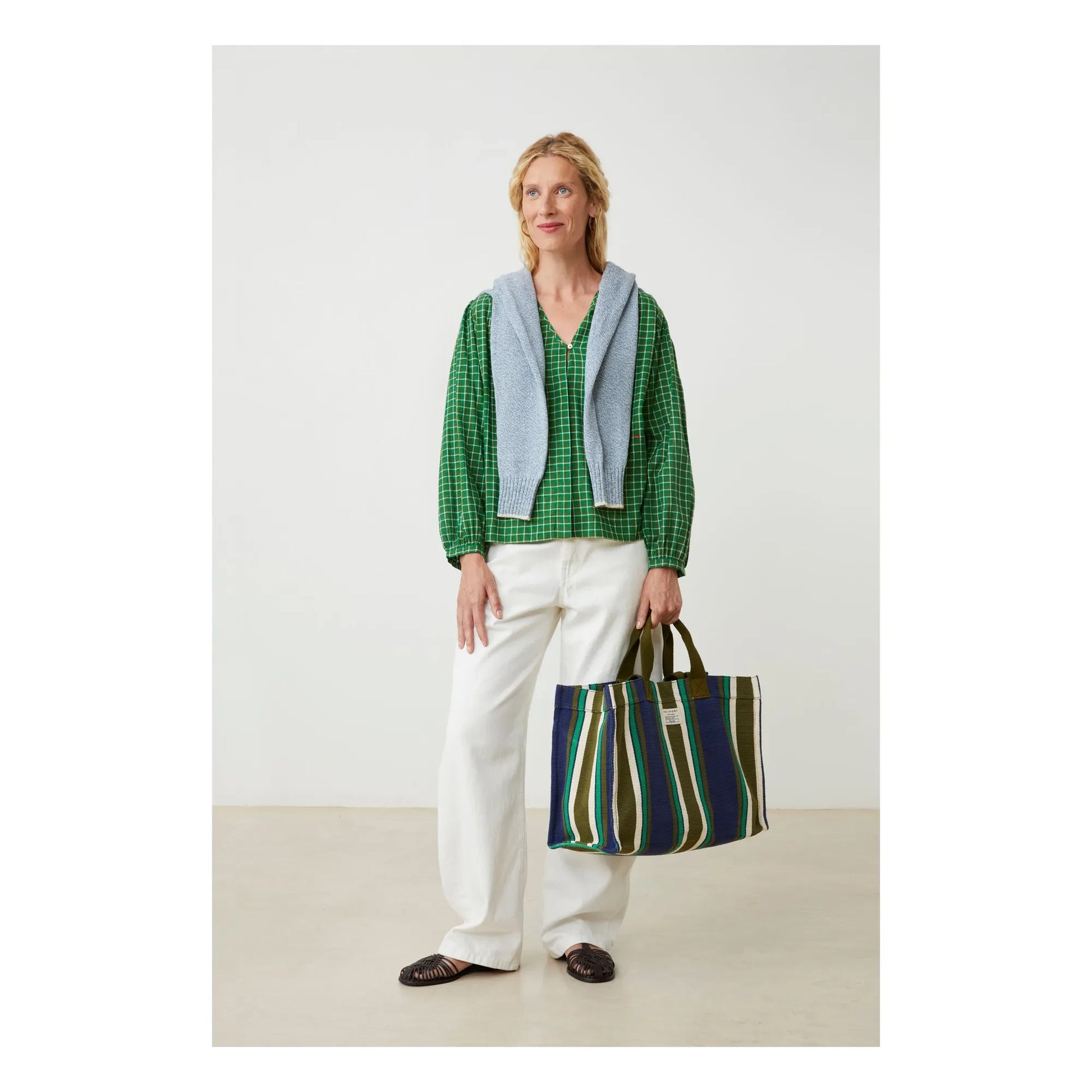 Moismont - Shopping bag Bari N°46 Cotton | Navy blue