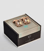 Rose Gold-Plated Square Gear Cufflinks