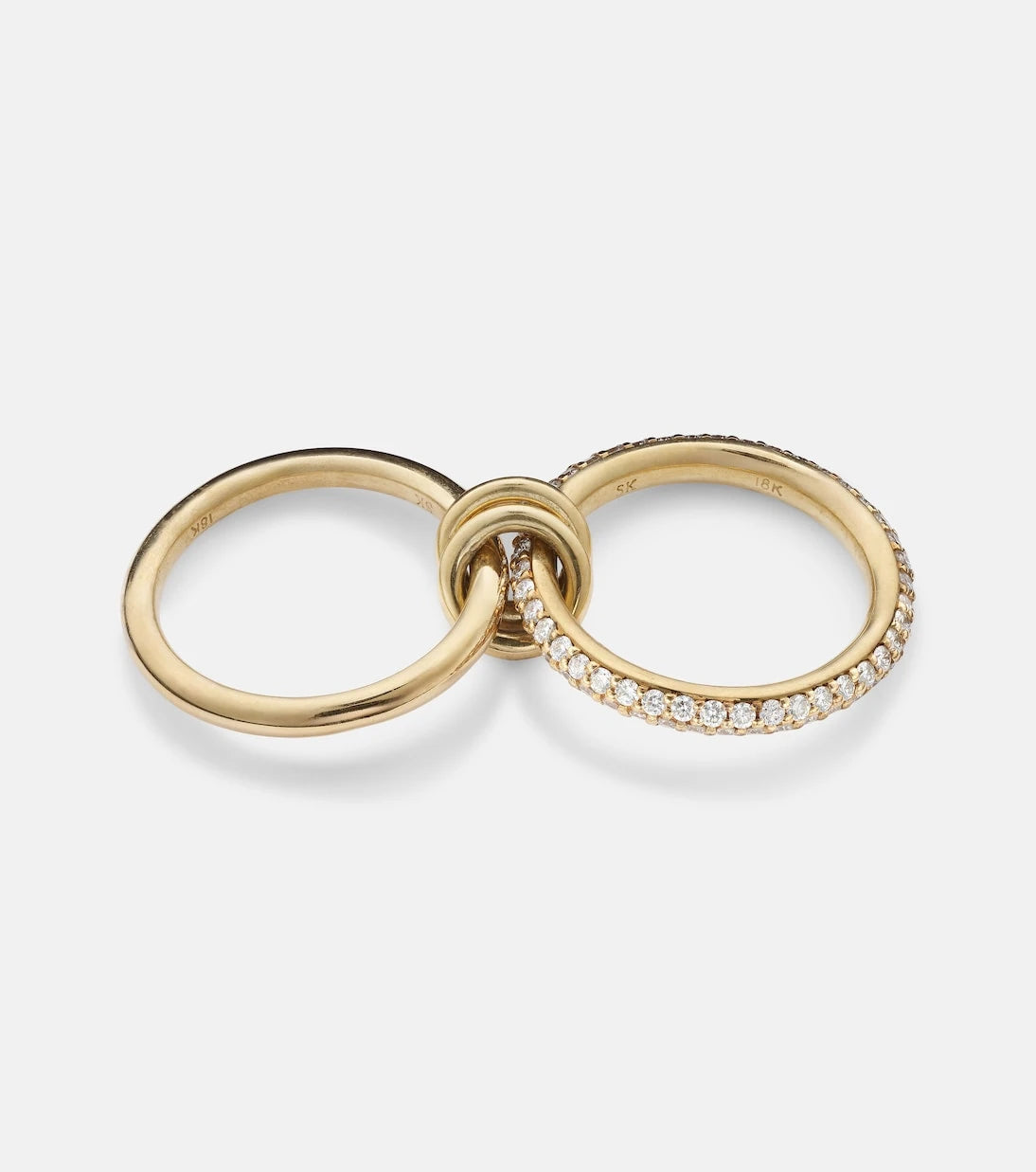 Spinelli Kilcollin - Virgo 18kt gold linked rings with white diamonds
