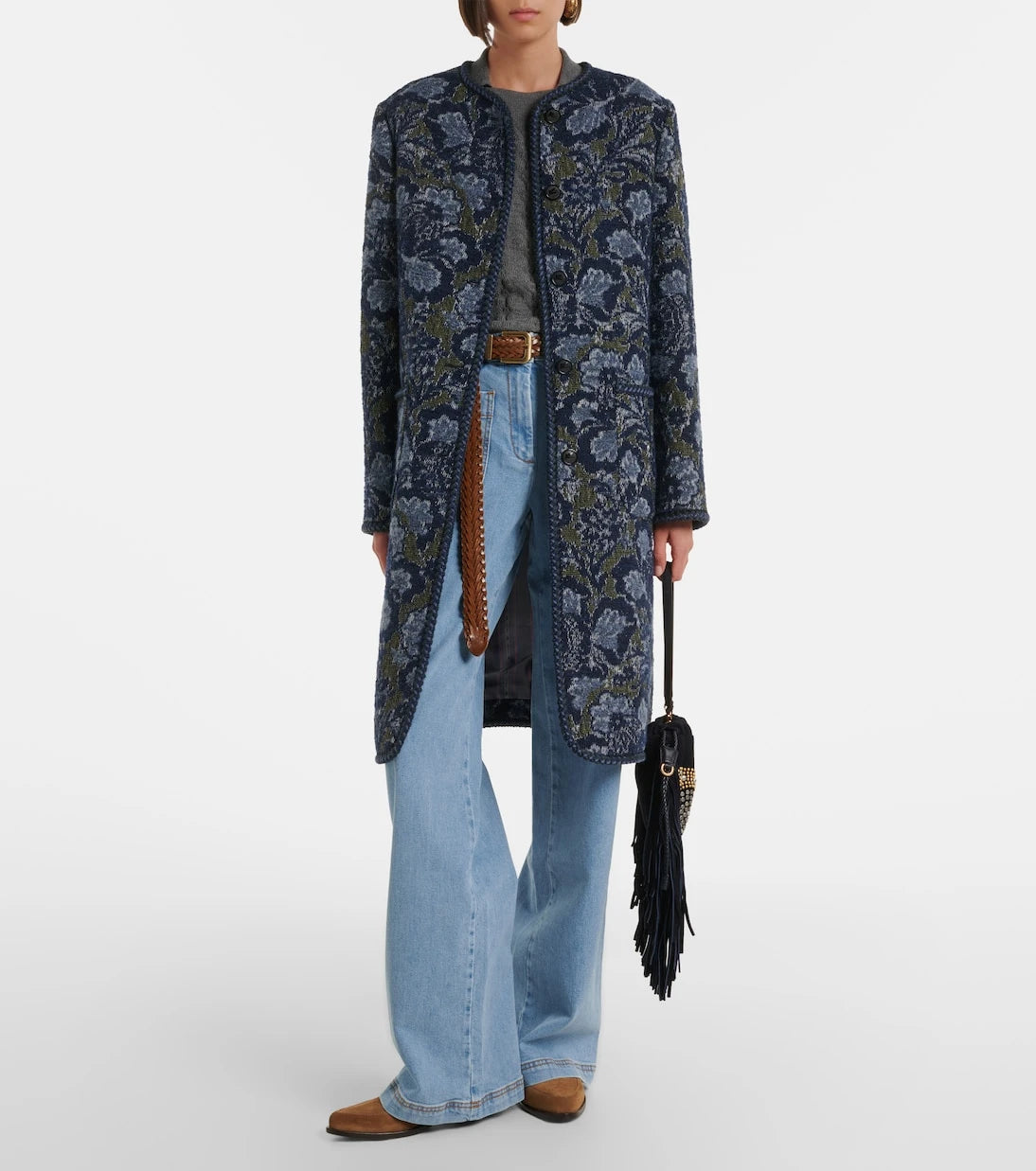 Etro - Cotton and wool-blend jacquard coat