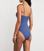Eres Blue Square-Neck Aquarelle Swimsuit